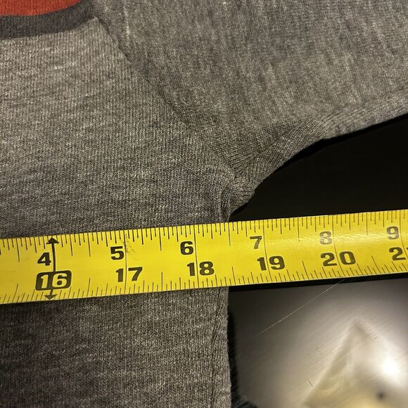 Aviator Nation Gray Long Sleeve Tee with Red Stripe - Picture 6 of 7